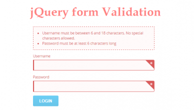 jQuery Form Validation